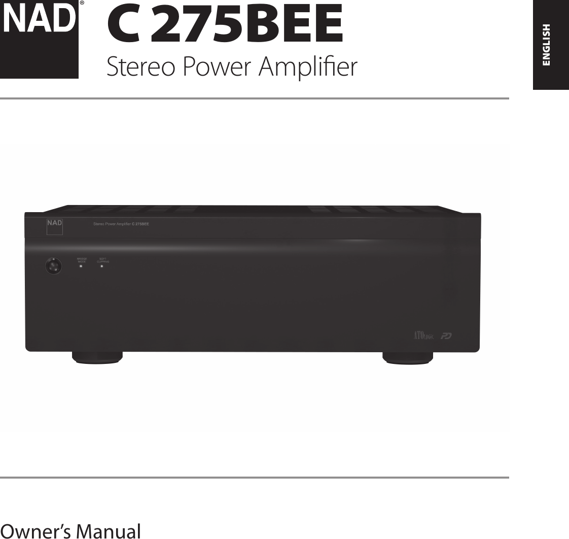 Page 1 of 12 - Nad-Electronics Nad-Electronics-C-275Bee-Stereo-Power-Amplifier-Owner-S-Manual