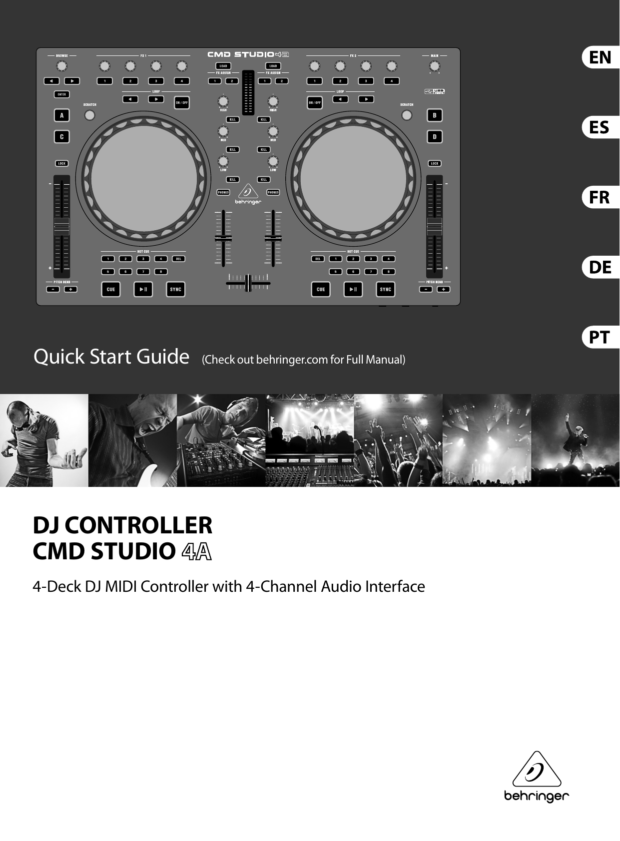 Page 1 of 11 - Behringer Behringer-Cmd-Studio-4A-Quick-Start-Manual- DJ CONTROLLER CMD STUDIO 4A  Behringer-cmd-studio-4a-quick-start-manual