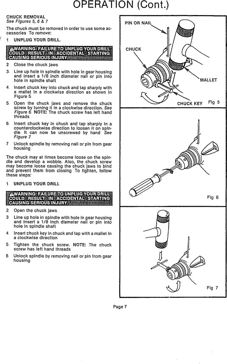 Page 7 of 12 - Craftsman 31510411 User Manual  3/8 INCH ELECTRIC DRILL - Manuals And Guides 1006753L
