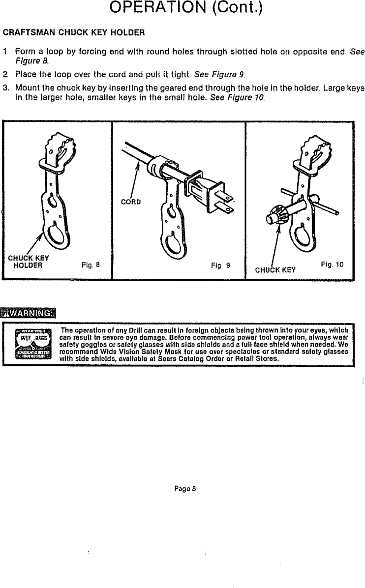 Page 8 of 12 - Craftsman 31510411 User Manual  3/8 INCH ELECTRIC DRILL - Manuals And Guides 1006753L